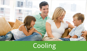Cooling Button Family laughing and enjoying their cool home